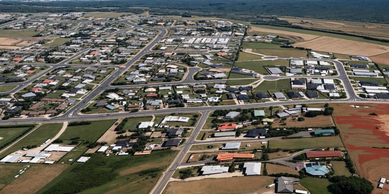 Aerial view of East Devonport, Tasmania